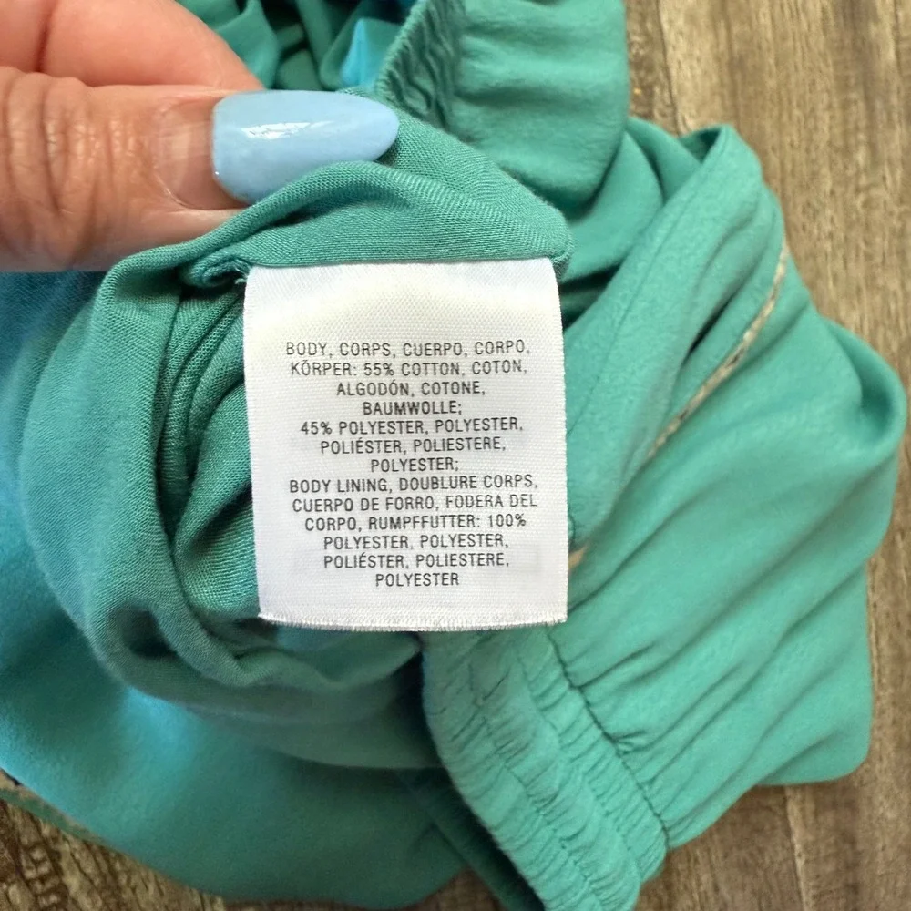 Anthropologie‎ HEI HEI Embroidered Isle Shorts Turquoise , Size M